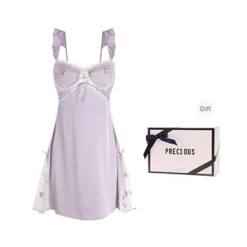 METE WHALE MT Nightgown Women's Gift Box Set Purple