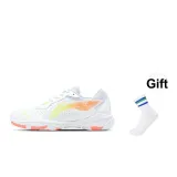 White Orange+Sports Socks