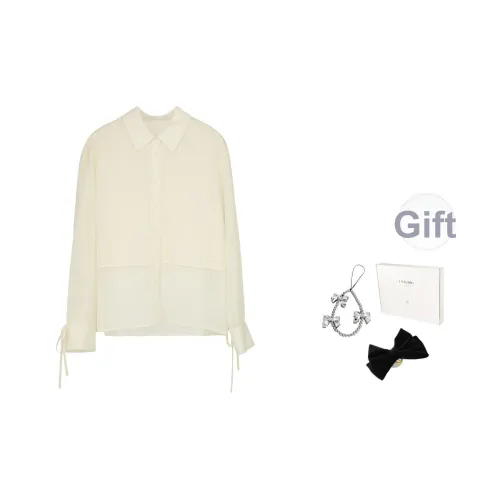 Fstudio Корейский стиль Лето Охлаждающий Похудение Топ Длинный рукав Рубашка Женская Желтая