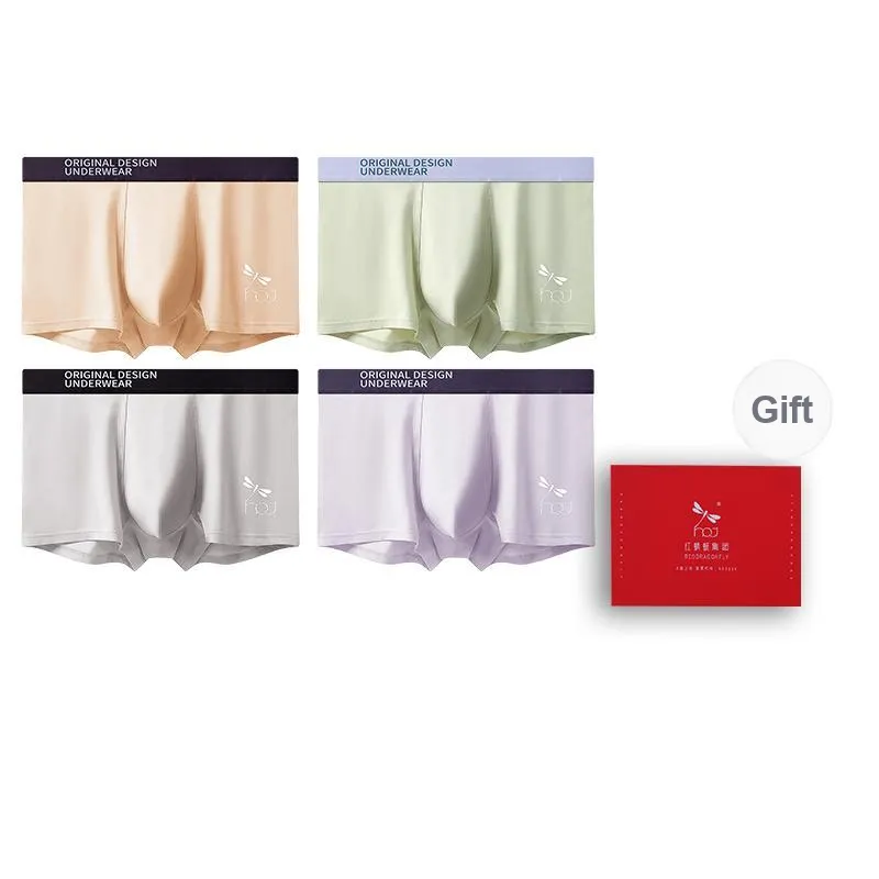 RED DRAGONFLY 50S Combed Cotton Underpants Men's 4 Piece Gift Box Sets-9