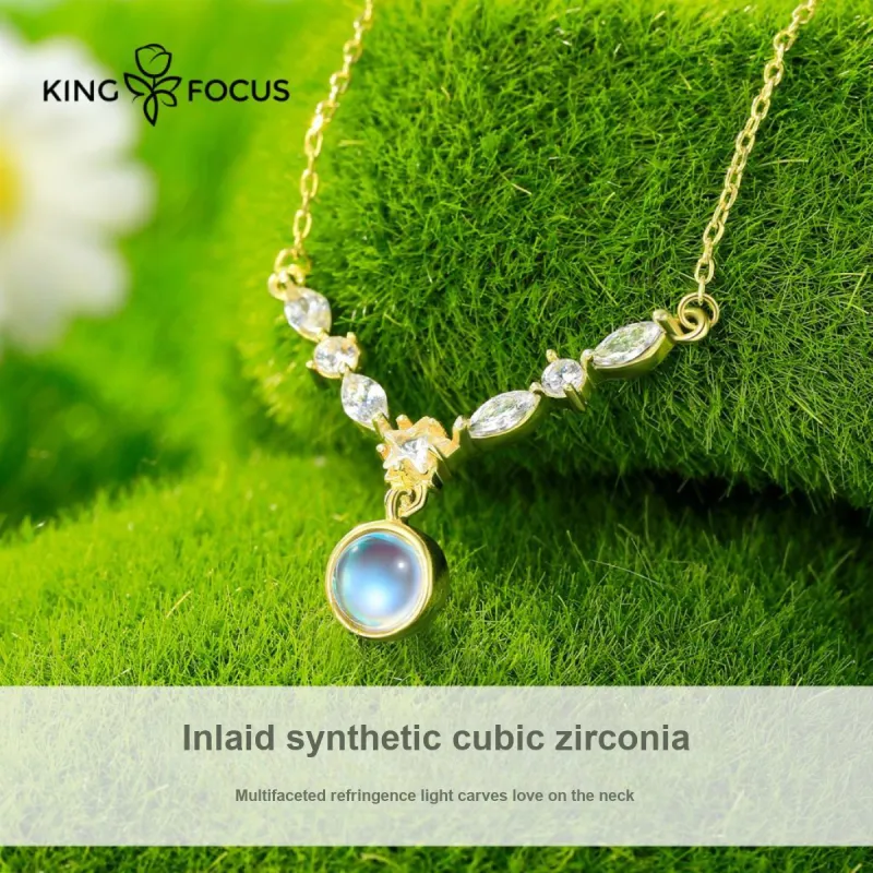KINGFOCUS Sterling Silver Collarbone Chain Women's-5