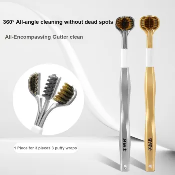 Dr. Tooth Three Sided Toothbrushes 2 Pcs/4 Pack