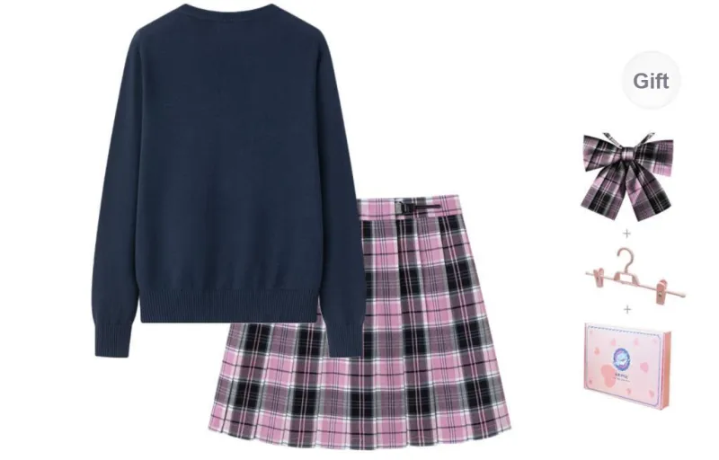 Tokyo Season Uniform Women's Gift Box Set Dark Blue+Gray Pink-1