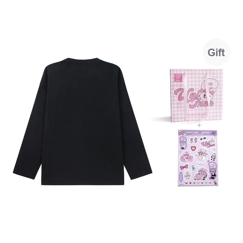 UNIFREE x AISILEXIAOTU Drop Shoulder Sleeve T Shirt Women's-1