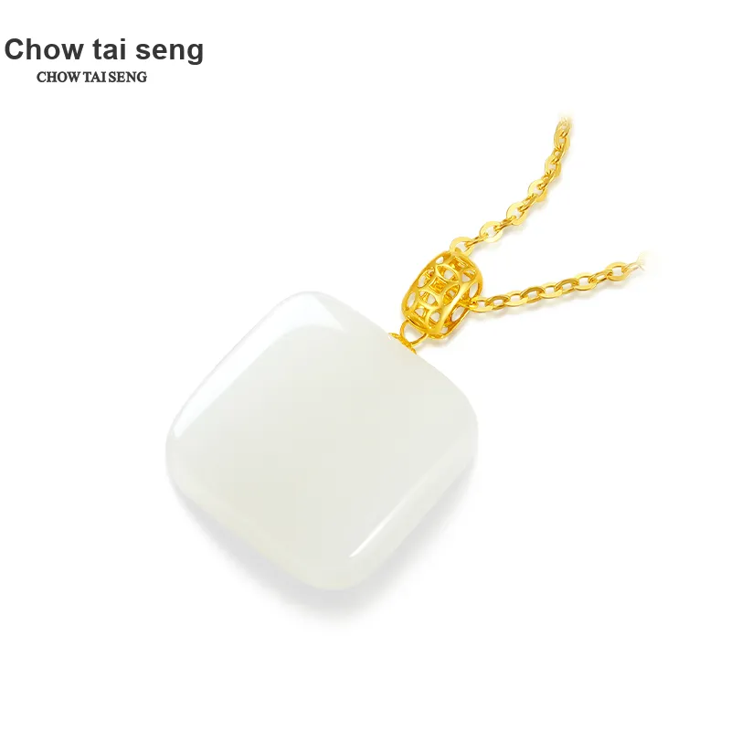 CHOW TAI SENG Hetian Jade Necklaces White Jade Women's-3