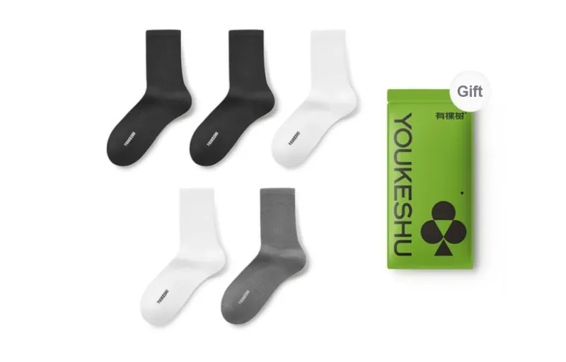 YOUKESHU Men Mid Calf Socks-14