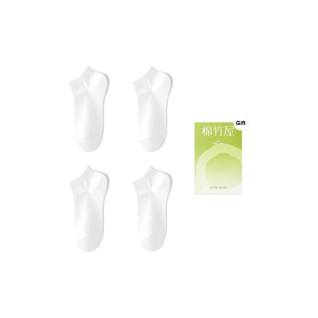 B&C.Room Ankle Socks Unisex 6 Pack Black White Socks
