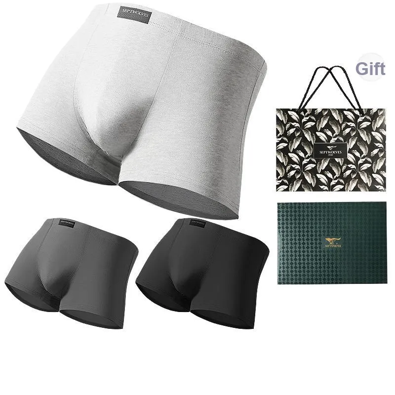 SEPTWOLVES Underpants Men's 3 Gift Box Sets+Shopping Bag