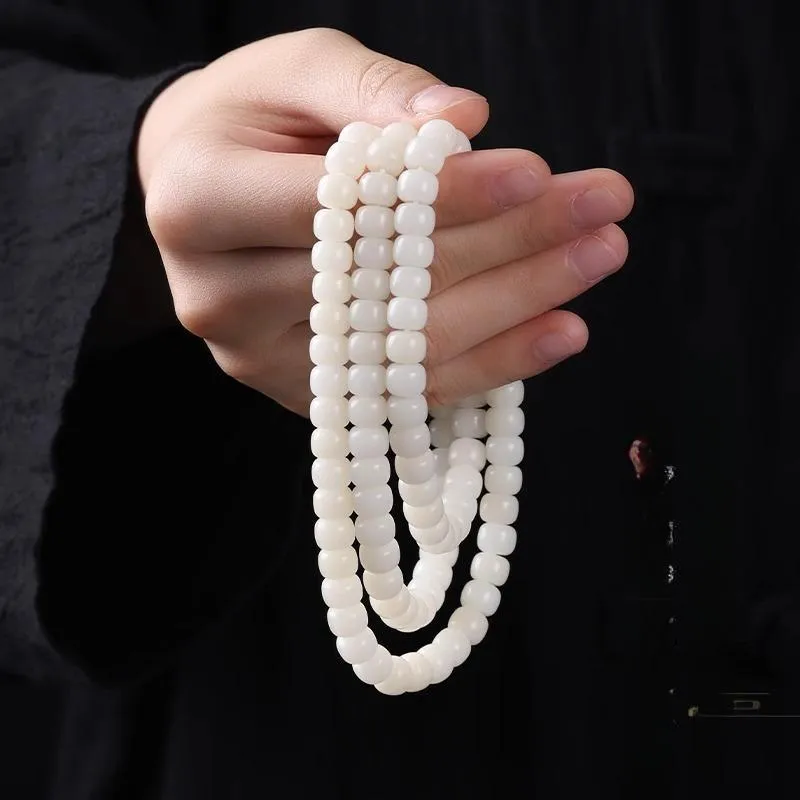 JIUHUASHAN White Jade Bodhi Bead Chain Unisex-6