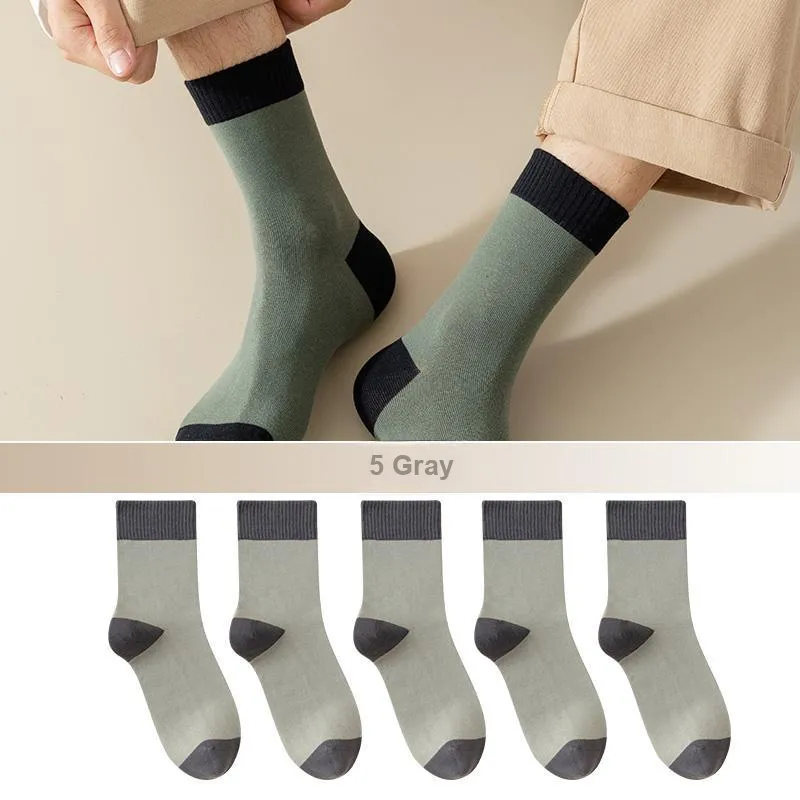 Lan Miao Mid Calf Socks Men's 5 Pack-15