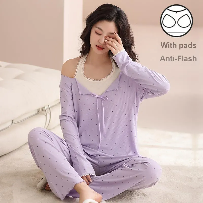 Qiao Ni Tong Pajama Set Women's Image Color-4