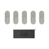 5-Pack No-Show Socks for Women (Light Gray)