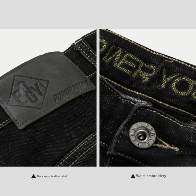 HLA Jeans Men Black Denim Gradient Medium 9C-4