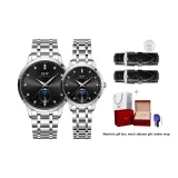 Black Dial Steel Band[Couple's]Matching Watches