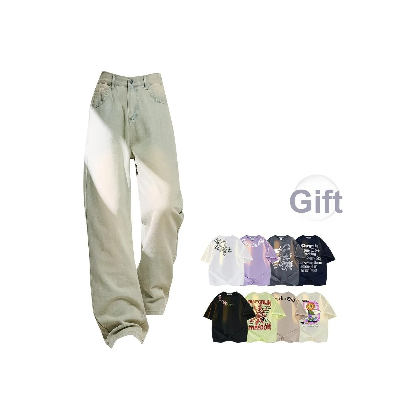 BISEGRLIN Jeans Unisex