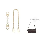 White Heart Four-Leaf Clover Extender Chain 15cm+Decorative Chain 35cm