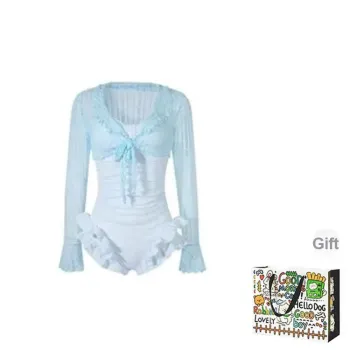 Dippanis Swimsuit Sets Women's Blue Shopping Bag Included