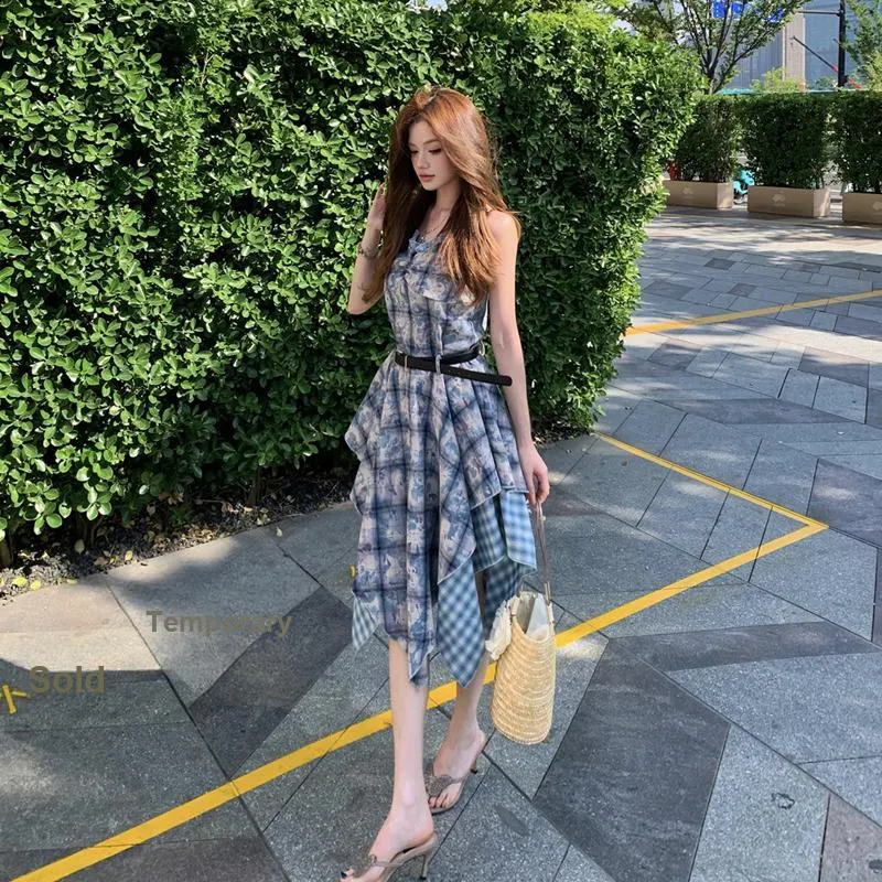 REMOULD Slip Dresses Women's Blue Shopping Bag Included-3