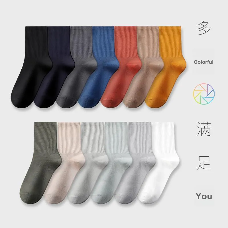 MIIOW Mid Calf Socks Men's 5 Pack-9