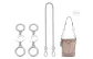 [Silver]Moon Extender Chain 9cm*2+Decorative Chain