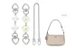[Silver]White Four-Leaf Clover+Daisy Extender Chain+Decorative Chain