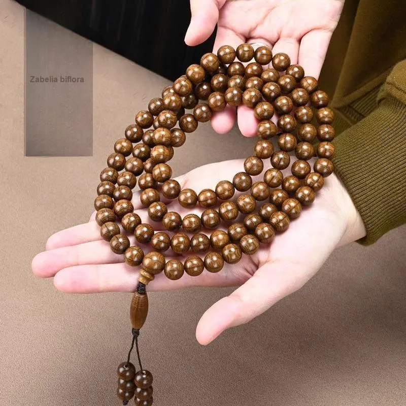 JIUHUASHAN Zabelia Biflora Wooden Bracelets Unisex-2