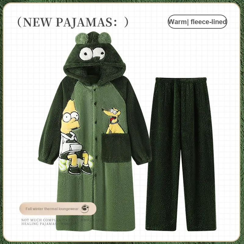 Maultiay Sleep Robe Men's Green-1