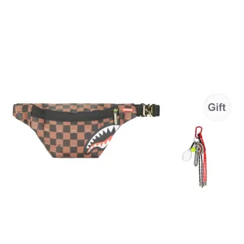 SPRAYGROUND PVC Crossbody Bag, Fanny Pack Unisex Brown