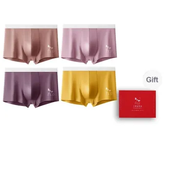 RED DRAGONFLY Cotton Panties Men's 4 Pack Gift Box Set