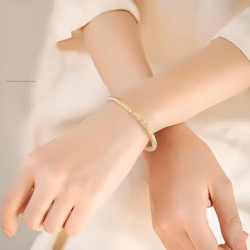 Bowl 999 Fine Silver Bangles Unisex-5