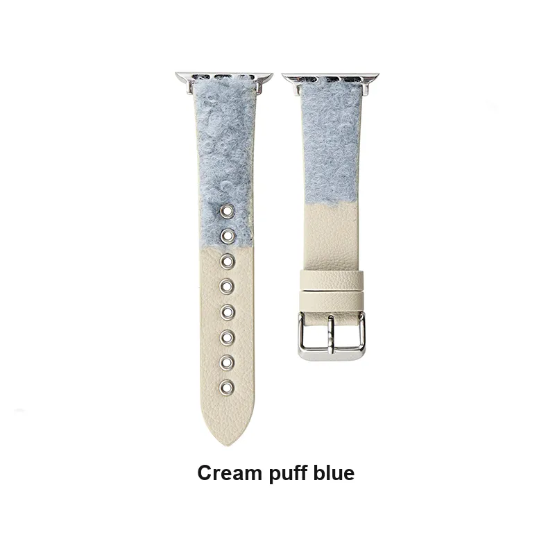 Vobafe Watch Band Apple Compatibility Genuine Leather Material-3