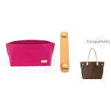 NF Medium Rose Red Liner+Beeswax Shoulder Pads 23cm (Vegetable Tanned Cow Leather) for Old Bags