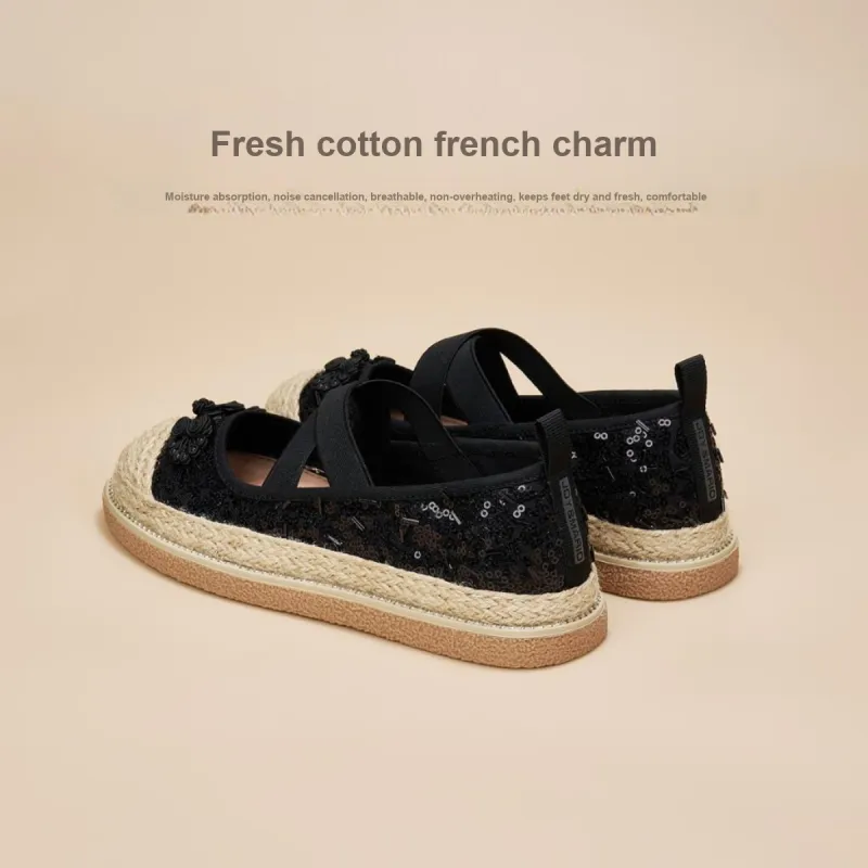 Joy&Mario Espadrilles Women's Black/Gold/Champagne-8