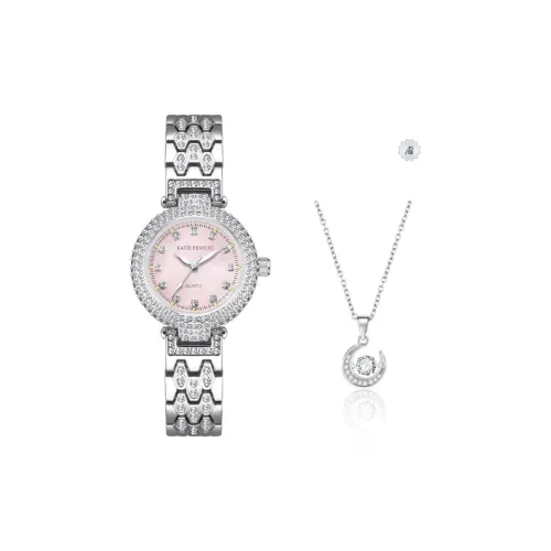 Katie Ermilio Наручные часы Кварцевый механизм Матиальная раковина Циферблат цвета "Сердцебиение" Женские часы Коробка