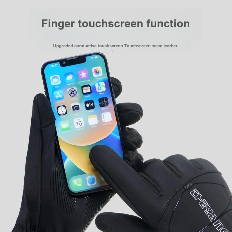 AAJF Scuba Fabric + O Particle Velvet + Microfiber Leather Gloves Unisex-4
