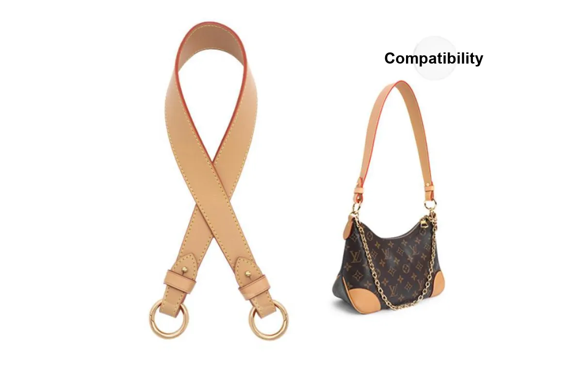 Lan Bao Fan Cow Leather Strap, Sold Individually Accessories Underarm Bag Accessory Women's Beeswax Color