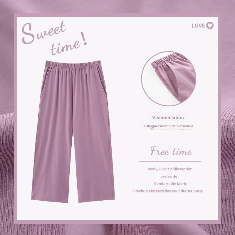 GOSO Pajama Pants Women's Gray Purple-1