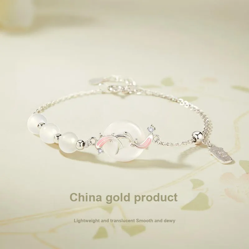 Central Fashion Chalcedony Jade Bracelets Women's-1
