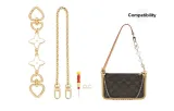 Smaller Bag Underarm Modified Set[White Four-Leaf Clover Extender Chain+Decorative Chain 40cm]with Free Modified Accessories