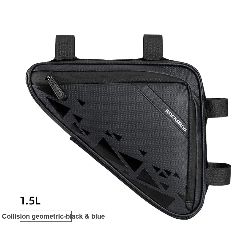 ROCKBROS Triangle Water Bottle Bag Non Woven Fabric PU Unisex Black-7