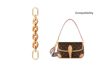 Lan Bao Fan Resin With Leather Accessories Bag Strap Women's Brown