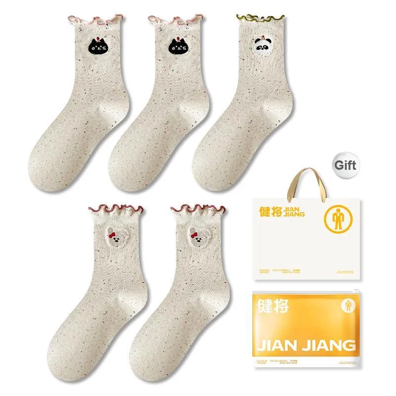 Master Mid Calf Socks Women's Shopping Bag 5 Pack-20