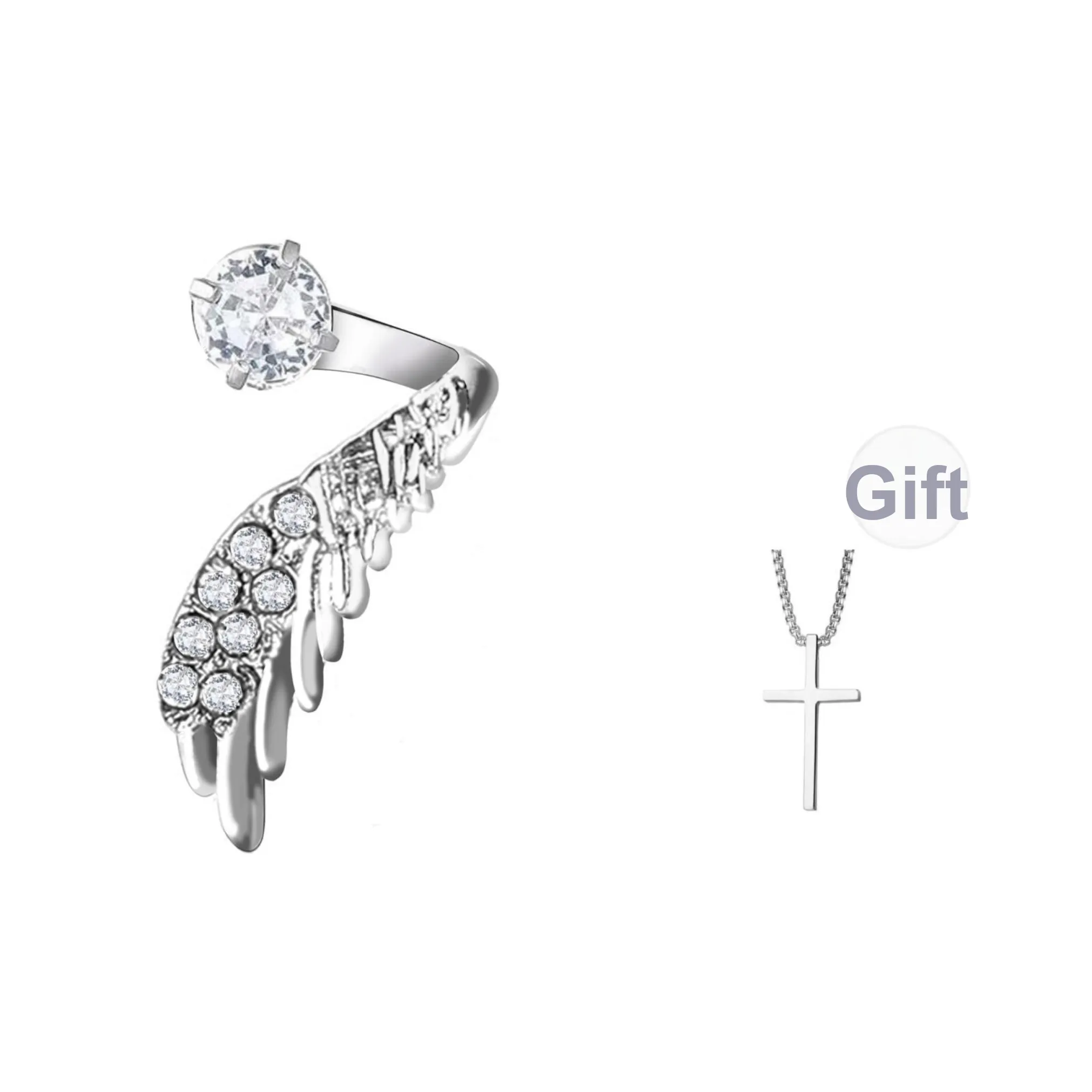 Серьги-гвоздики из циркония и сплава женские