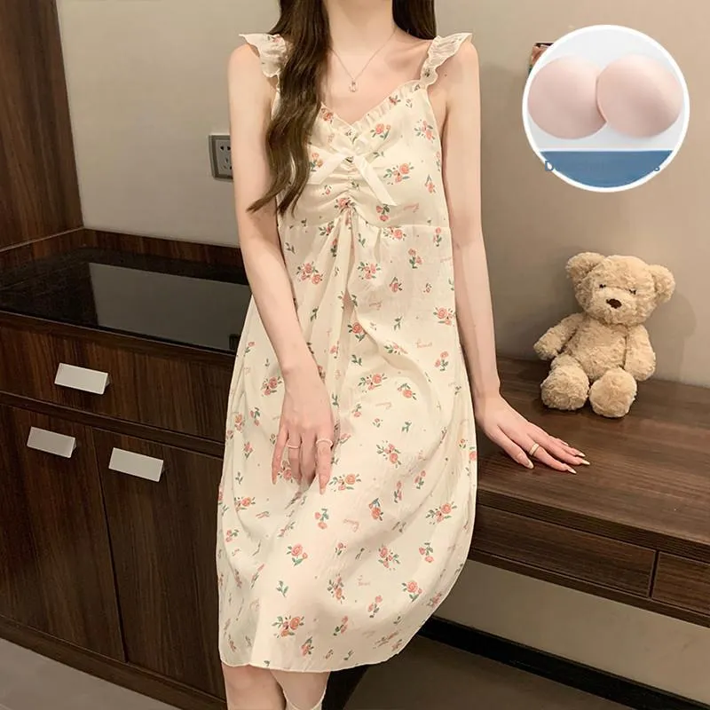 Ta Yan Nightgown Women's Apricot-4