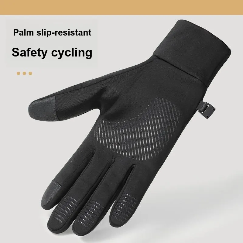 Shizhu Thickened And Fleece Lined Knit Gloves Men's-3