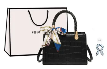 15 MINS Synthetic Leather Handbag, Shoulder Bag, Crossbody Bag, Tote Medium Size Women's Black/Red/Blue