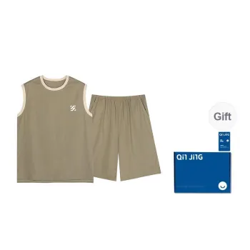 Qin Jing Pajama Set Men's Gift Box Set Light Green