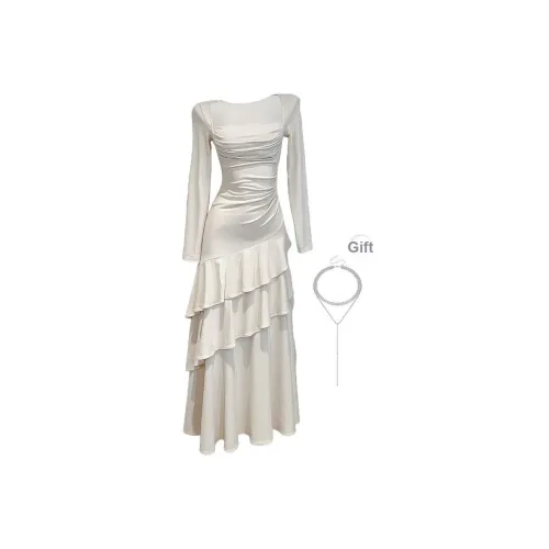 GJFD Длинное платье с длинными рукавами женское