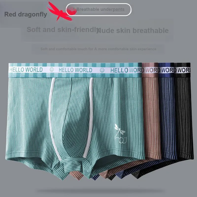 RED DRAGONFLY Cotton Panties Men's 4 Piece Gift Box Sets-1