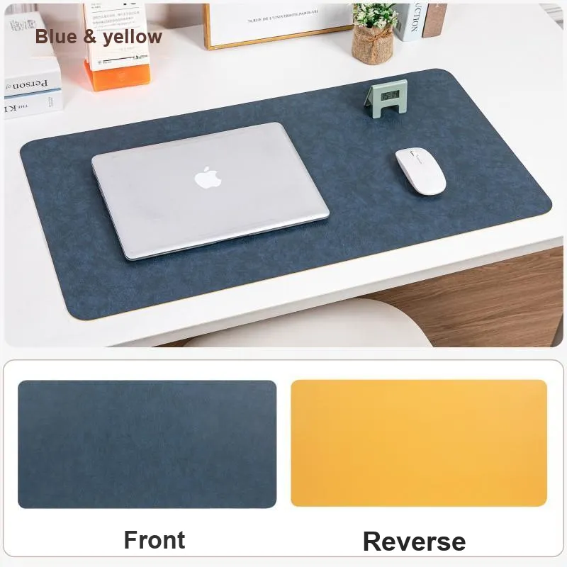 Mulinsen Vintage Leather Texture Double Sided Stain Resistant Extra Large Mouse Pad Office Computer Writing Leather Pad-3